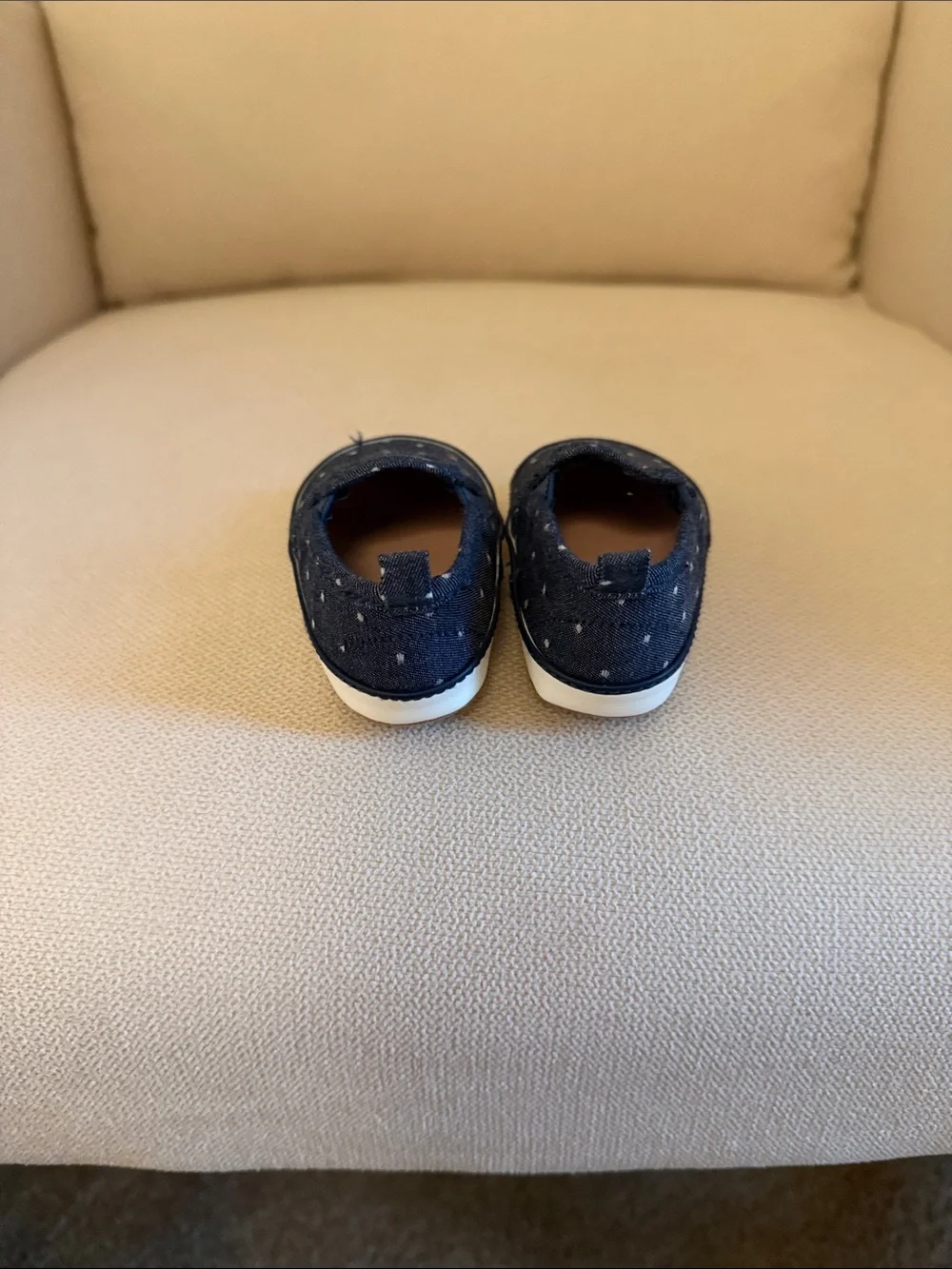 Old Navy Navy Polka Dot Slip-On Baby Shoes